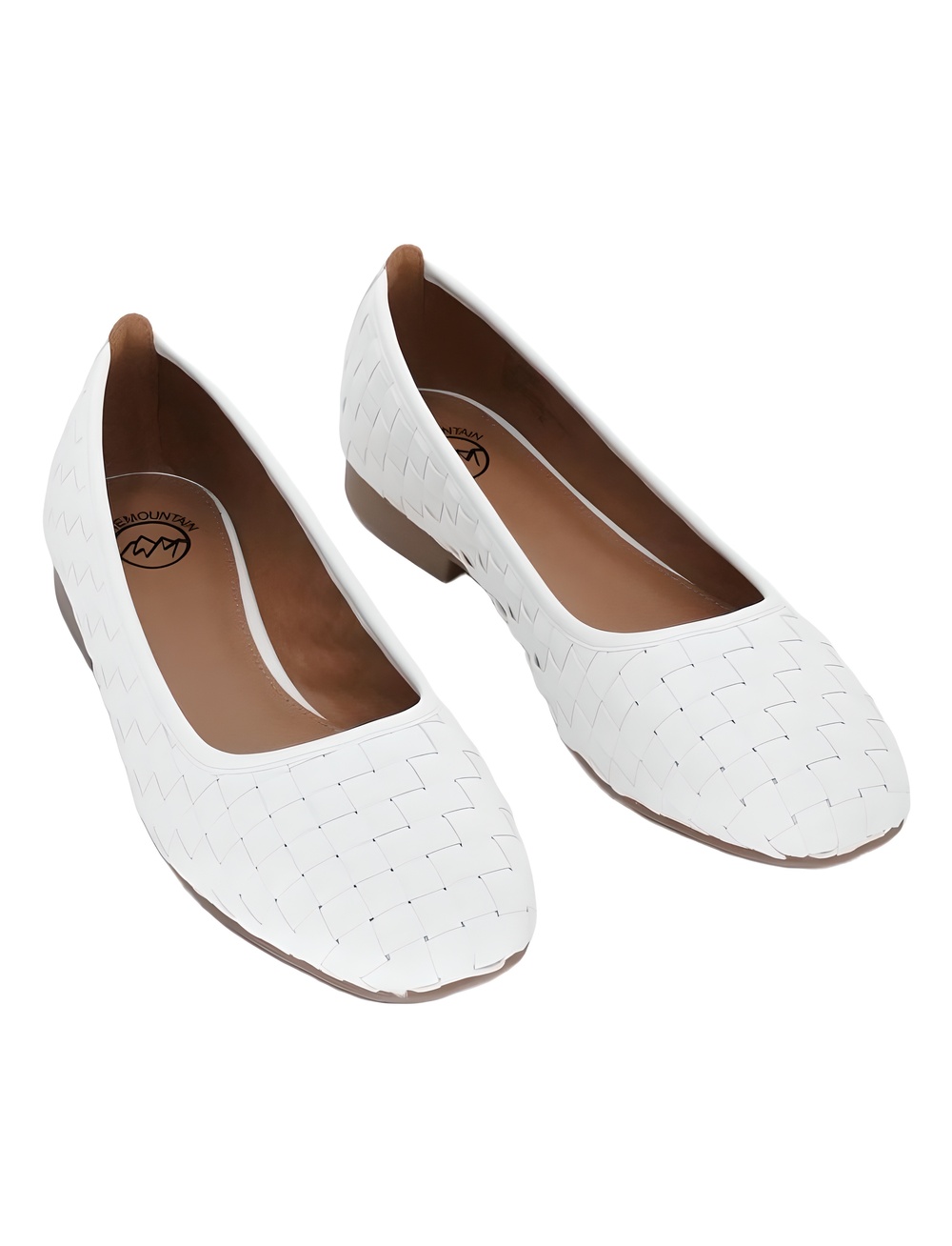 White Mountain Boccie Woven Slip On Flats White Size 9M